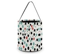 QWHJK Candy Bags,Polka Dot Print Halloween Candy Tote Bag,reusable Candy Bucket,fashionable Candy Tote Bag, Polka Dot, One Size