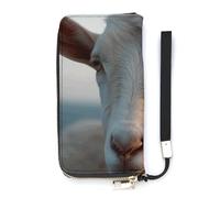QWHJK Minimalist Wallet for Men,Docile Goat Print Bifold Wallet,cute Wallet,travel Wallet Womens, Docile Goat, 20x10.5cm, Modern