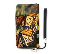 QWHJK Minimalist Wallet for Men,Monarch Butterflies Print Bifold Wallet,cute Wallet,travel Wallet Womens, Monarch butterflies, 20x10.5cm, Modern