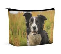 QWHJK Travel Cosmetic Bag,Mohado Border Collie Dog Print Handheld Cosmetic Travel Bag,simple Cosmetic Bag,cosmetic Bag for Purse, Mohado Border Collie Dog, One Size