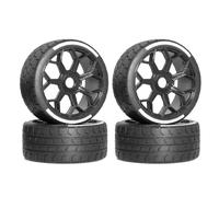 QWHTYO Compatible With Arrma For Infraction For Limitless For FSR For FS 1/7 RC Car Upgrade Parts 4pcs 100x42mm 42/100 Tire Tyre 17mm Wheel Hex Rc car tires wheels rims