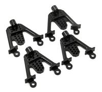 QWHTYO Compatible With Axial For SCX10 For Dingo For Honcho 1/10 RC Crawler Parts Front Rear Shock Absorbers Shocks Towers Mount Post LIFT RC Spare Part(Black)