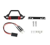 QWHTYO Compatible With Axial For SCX24 For JLU AXI00002 For Deadbolt 90081 1/24 RC Crawler Car Parts Accessories Flat Hea Front Bumper With Light RC Spare Part