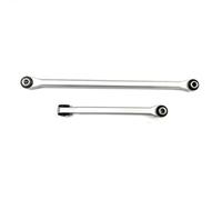 QWHTYO Compatible With Axial UTB18 1/18 Remote Control Car Upgrade Parts Replacement Accessories 2pcs Aluminum Alloy Steering Link Rod RC Spare Part(Silver)