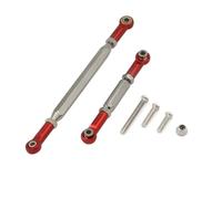 QWHTYO Compatible With MN78 1/12 Remote Control Car Upgrade Parts Replacement Accessories 1 Pair Metal Steering Rod Links RC Spare Part(Red)
