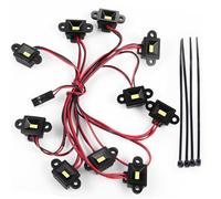 QWHTYO Compatible With TRX4 For TRX6 G63 For TRX-6 1/10 RC Crawler For Climbing Flat Car Wheel Eyebrow Light Wheel Arch Lamp For Chassis Lights RC Spare Part(10pcs)