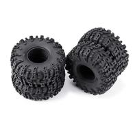 QWHTYO Compatible With TRX4M For Axial For SCX24 For FMS For FCX24 1/18 1/24 RC Crawler Car Parts 4PCS 1.1inch Rubber Tyres Wheel Tires 64MM OD RC Spare Part(A)