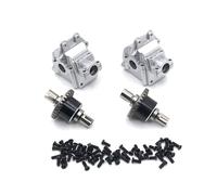 QWHTYO Compatible With WLtoys 144001 144010 02 124010 124016 17 18 19 RC Cars Upgrade Parts Accessories Metal Gearbox And All Metal Differential RC Spare Part(Silver)