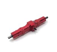 QWHTYO Compatible With WPL For JJRC D12 FY For Henglong 1/16 Remote Control Car Upgrades Parts Aluminum Alloy Rear Axle Assembly For Fit RC Car Accessories(Red)