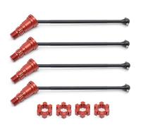 QWHTYO Compatible With X-Maxx For XMAXX 6S 8S 1/5 RC For Monster Truck Car Upgrades Parts4Pcs Metal Front And Rear Drive Shaft CVD Red RC Spare Part