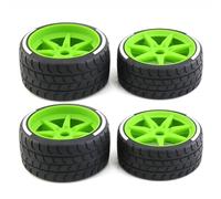 QWHTYO RC Car Tires Tyre Rims Compatible With ARRMA1/7 For Firebird For FELONY FSR For Flying For God For Mustang GT Tire Highway 4Pcs Tire Tyre 17mm Wheel Hex