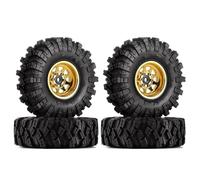 QWHTYO RC Car Tires Tyre Rims Compatible With Axial For SCX24 For Enduro24 1.0 Beadlock Wheel Mud Tires Set Deep Dish Negative Offset 3.78mm For RC Crawler Car(Color4)