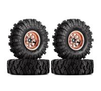 QWHTYO RC Car Tires Tyre Rims Compatible With Axial For SCX24 For Enduro24 1.0 Beadlock Wheel Mud Tires Set Deep Dish Negative Offset 3.78mm For RC Crawler Car(Color5)
