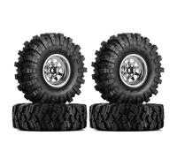 QWHTYO RC Car Tires Tyre Rims Compatible With Axial For SCX24 For Enduro24 1.0 Beadlock Wheel Mud Tires Set Deep Dish Negative Offset 3.78mm For RC Crawler Car(Color6)