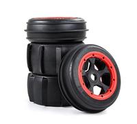 QWHTYO RC Car Tires Tyre Rims Compatible With HPI For ROVAN For ROFUN For KM For BAJA 5B 1/5 Rc Car Parts 4Pcs Front Rear Sand Paddles For Desert Wheels Tires