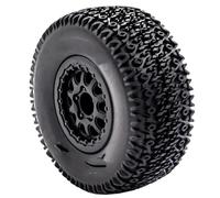 QWHTYO RC Car Tires Tyre Rims Compatible With Slash For Arrma For Senton For HuanQi 727 Rc Car 4pcs 112mm 1/10 Short Course Truck Tires Tyre Wheel With 12mm Hex(ColorC)