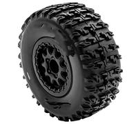 QWHTYO RC Car Tires Tyre Rims Compatible With Slash For Arrma For Senton For HuanQi 727 Rc Car 4pcs 112mm 1/10 Short Course Truck Tires Tyre Wheel With 12mm Hex(A)