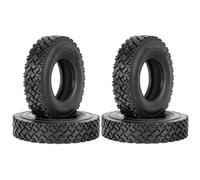 QWHTYO RC Car Tires Tyre Rims Compatible With Tamiya For MAN For King For Hauler For ACTROS 1/14 RC Semi Tractor Truck Tipper Parts 4pcs 19mm Hard Rubber Tires