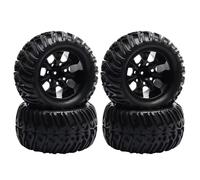 QWHTYO RC Car Tires Tyre Rims Compatible With Traxxas For Arrma For Redcat For HSP 1/10 RC For Monster Truck For Buggy 128MM Tire Tyre Wheel Foam Inserts 12mm Hex