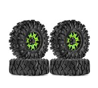 QWHTYO RC Car Tires Tyre Rims Compatible With TRX4 For Axial SCX10 90046 Redcat Gen8 Rbx10 4PCS 110 * 38 Mm 1.9" Wheel Rims Tires Set For 1:10 RC Rock Crawler Car(Color1,A)