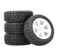 QWHTYO RC Car Tires Tyre Rims Compatible With WLtoys 144010 144001 124017 1/10 1/14 RC Off-Road Car Upgrade Spare Accessories 75mm Widening Wheels(White)