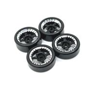 QWHTYO RC Car Tires Tyre Rims Compatible With Wltoys 284131 K969 K979 K989 For Kyosho For Mini-Z 1/28 RC Car Parts 27mm Hard Plastic Drift Tire Tyre Metal Wheel Rim(Black)