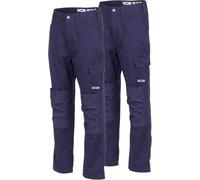 QWICK-FIT JCB - Mens Work Trousers - Cargo Trouser Men - Essential Workwear Trousers - Twin Pack - Navy Size Waist 38,40,42,44 (UK, Waist, 42, Regular, Regular, Navy)