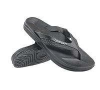 QWICK-FIT MENS FLIP FLOPS SUMMER SANDALS TOE POST CASUAL MULE LIGHTWEIGHT BEACH POOL SHOWER FLIP FLOPS GYM (BLACK, uk_footwear_size_system, adult, men, numeric, medium, numeric_6_point_5)