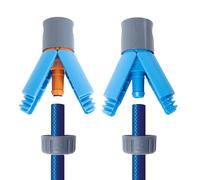 Qwickhose JawGrip Hose Connectors Two-Pack | Original & No-Flow Universal Hose Connector Set | 1/2" (12.5-13mm) Garden Hose | Secure JawGrip Technology | UK Made | Pop-Off Resistant