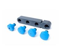 Qwickhose Mini Spray Heads Set 4-in-1 | Universal Hose Spray Nozzles with Storage Mount | Shower, Jet, Fan & Open Flow | Universal Push-Fit Hose Fittings | UK Made | Hose Fittings for Garden Watering