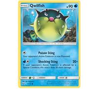 Qwilfish 21/73 Common Pokemon Card (Shining Legends) + 1x TitanCards® Toploader
