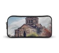 QWJKM Pencil Case for Men Women Armenian Church Pencil Pouch Portable Pencil Bag Personalized Pencil Holder Aesthetic Pen Bag Pencil Box Desk Organizer for Office