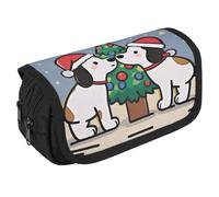 QWJKM Pencil Case for Men Women Intimate Puppy Pencil Pouch Personalized Pencil Holder Big Capacity Pencil Bag Aesthetic Pen Bag Cute Desk Organizer for Office Supplies