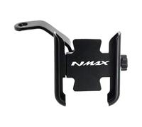 QWLMST For Yamaha NMAX NMAX25 NMAX155 125 155 2015-2024 Motorcycle Accessories Mirror Handlebar Mobile Phone Holder GPS Stand Bracket-Mirror Type Black