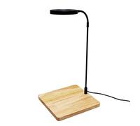QWLWBU LED Aquarium Light 360 Degree Full Spectrum LED Light with Bamboo Board 10W Nano Fish Tank Light USB Powered Flat Nano Aquarium Light Bett a Fish Tank Light for Plant Growth