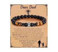 QWNHONEY Cross Bracelet for Men Son Brother Boyfriend Father Dad Husband Father's Day Birthday Christian Religious Faith Graduation Anniversary Christmas Jewelry Gift for Man, 5 UK, no gemstone
