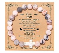 QWNHONEY Cross Bracelet for Women Christian Gifts Colorful Imperial Stone Catholic Religious Jewelry Mothers Day Birthday Christmas Gifts for Women Mother Daughter Sister Girlfriend Grandma Wife, 5 UK