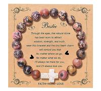 QWNHONEY Cross Bracelet for Women Christian Gifts Colorful Imperial Stone Catholic Religious Jewelry Mothers Day Birthday Christmas Gifts for Women Mother Daughter Sister Girlfriend Grandma Wife, 7