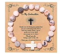 QWNHONEY Cross Bracelet for Women Christian Gifts Colorful Imperial Stone Catholic Religious Jewelry Mothers Day Birthday Christmas Gifts for Women Mother Daughter Sister Girlfriend Grandma Wife, 5 UK