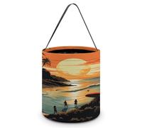 QWNMD Halloween Goodies Bags Original Poster for Endless Summer Printed Reusable Halloween Candy Bags with Handles Halloween Tote Gift Bags Halloween Trick Or Treat Bucket, Original Poster for Endless