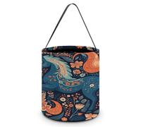 QWNMD Halloween Goodies Bags Playful Pony Printed Reusable Halloween Candy Bags with Handles Halloween Tote Gift Bags Halloween Trick Or Treat Bucket, Playful Pony, One Size