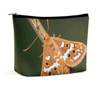 QWNMD Makeup Pouch Cosmetic Bag Lipstick Pouch Zipper Pouch Beautiful Moth Printed Organizer Portable Toiletry Bag Accessories, Beautiful Moth, 6.8 X 5.9 X 2.3 inch, Fashionable