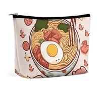 QWNMD Makeup Pouch Cosmetic Bag Lipstick Pouch Zipper Pouch Delicious Sweet Ramen Printed Organizer Portable Toiletry Bag Accessories, Delicious Sweet Ramen, 6.8 X 5.9 X 2.3 inch, Fashionable