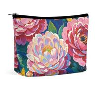 QWNMD Makeup Pouch Cosmetic Bag Lipstick Pouch Zipper Pouch Flower Diamond Paintings Printed Organizer Portable Toiletry Bag Accessories, Flower Diamond Paintings, 6.8 X 5.9 X 2.3 inch, Fashionable