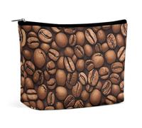 QWNMD Makeup Pouch Cosmetic Bag Lipstick Pouch Zipper Pouch Funny Roasted Coffee Beans Printed Organizer Portable Toiletry Bag Accessories, Funny Roasted Coffee Beans, 6.8 X 5.9 X 2.3 inch,