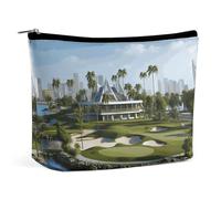 QWNMD Makeup Pouch Cosmetic Bag Lipstick Pouch Zipper Pouch Golf Yacht Club Printed Organizer Portable Toiletry Bag Accessories, Golf Yacht Club, 6.8 X 5.9 X 2.3 inch, Fashionable