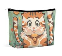 QWNMD Makeup Pouch Cosmetic Bag Lipstick Pouch Zipper Pouch Many Cartoon Cat Printed Organizer Portable Toiletry Bag Accessories, Many Cartoon Cat, 6.8 X 5.9 X 2.3 inch, Fashionable