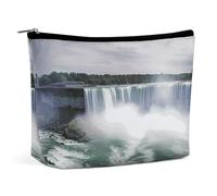 QWNMD Makeup Pouch Cosmetic Bag Lipstick Pouch Zipper Pouch Niagara Falls Printed Organizer Portable Toiletry Bag Accessories, Niagara Falls, 6.8 X 5.9 X 2.3 inch, Fashionable