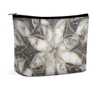QWNMD Makeup Pouch Cosmetic Bag Lipstick Pouch Zipper Pouch Oriental Marble Stone Printed Organizer Portable Toiletry Bag Accessories, Oriental Marble Stone, 6.8 X 5.9 X 2.3 inch, Fashionable