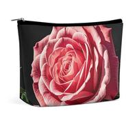 QWNMD Makeup Pouch Cosmetic Bag Lipstick Pouch Zipper Pouch Rose Flower of Many Fans Printed Organizer Portable Toiletry Bag Accessories, Rose Flower of Many Fans, 6.8 X 5.9 X 2.3 inch, Fashionable